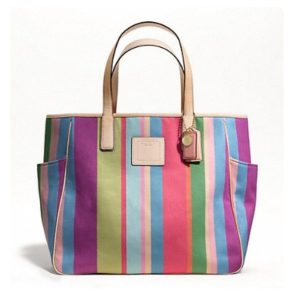 Coach | Bags | Coach 2269 Resort Stripe Tote Style F22691 Hamptons ...